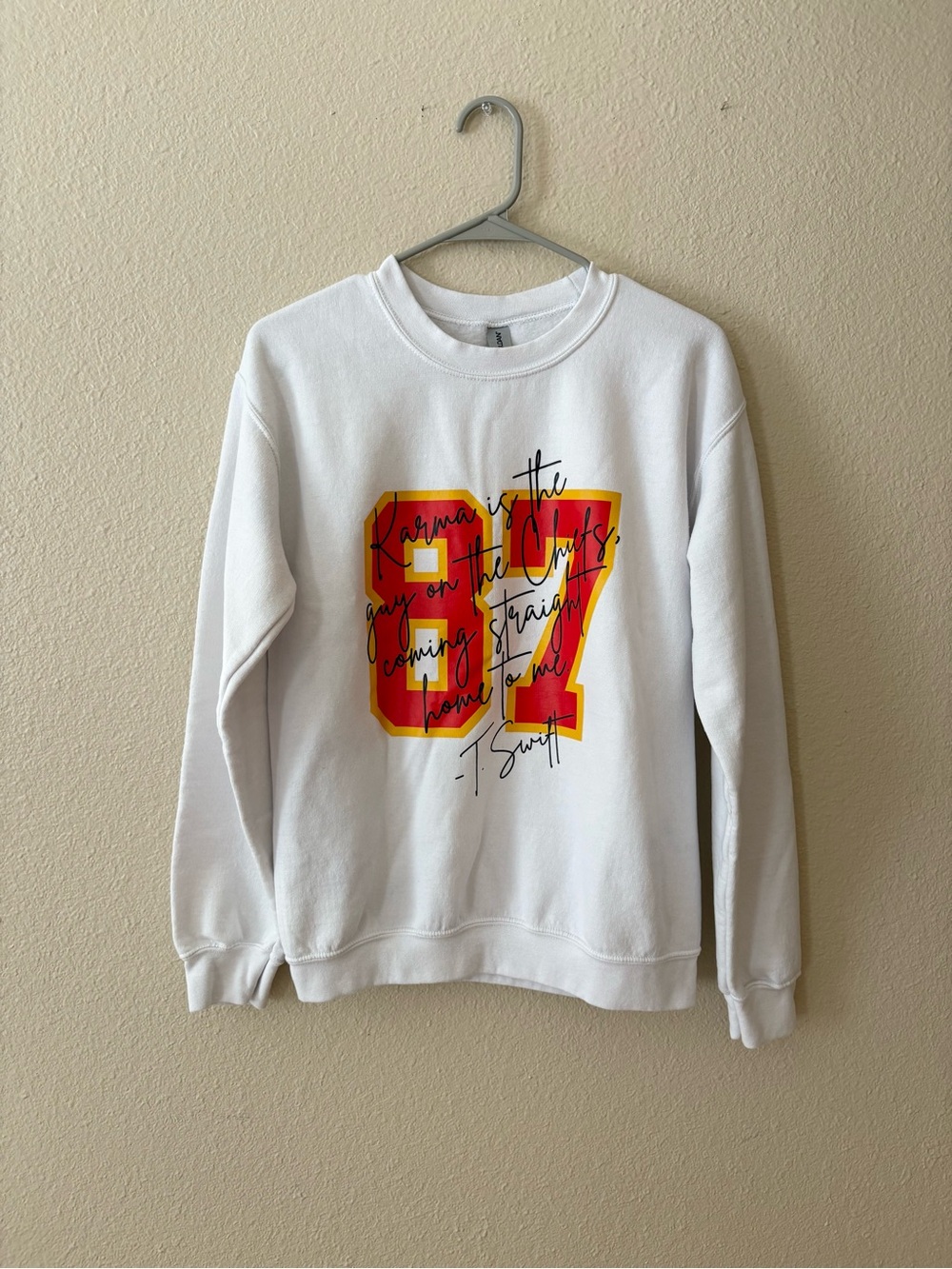 Taylor Swift Travis Kelce Long Sleeve Pullover Sweatshirt